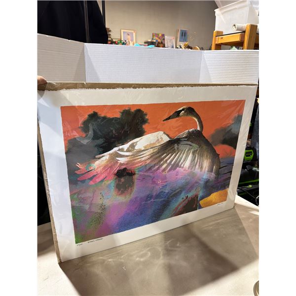 Unframed "Knights Passing" Michael Jay Knigin Information on the back see pictures signed