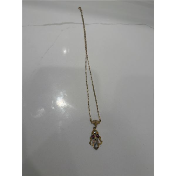 Necklace and pendant unmarked