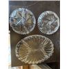 Image 3 : Vintage Metal Candle Holders with Pinwheel Crystal Serving Dishes