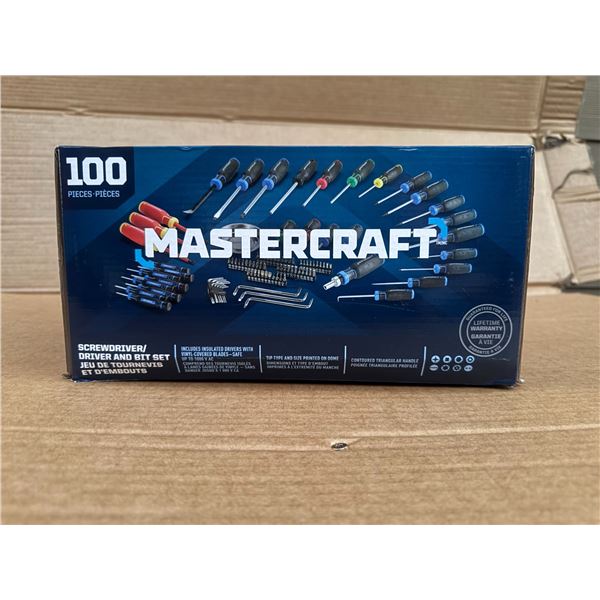 NEW Mastercraft 100-Piece Screwdriver, Driver & Bit Set