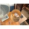 Image 6 : Pair of Vintage Decorative Table Lamps with Sailing Ship Shades and Glacier Table Fan
