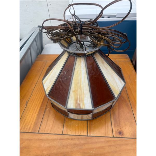 Vintage Stained Glass Style Hanging Pendant Light