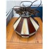 Image 1 : Vintage Stained Glass Style Hanging Pendant Light