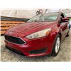 Image 2 : PARKSVILLE - 2017 FORD FOCUS RED 125551 KMS - B261189
