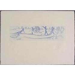 VENICE Blue Numbered LE Etching After Dali
