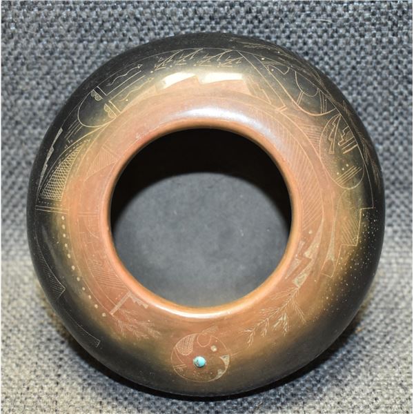 SAN ILDEFONSO POTTERY BOWL (KATHY "WON POVI" SANCHEZ)