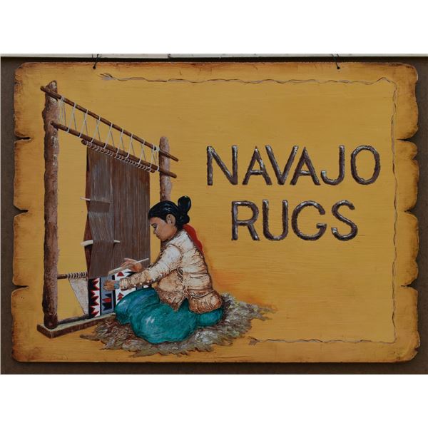 ADVERTISING "NAVAJO RUG" SIGN (JET)