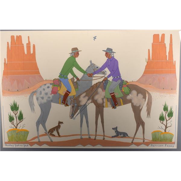NAVAJO PAINTING (HARRISON BEGAY)