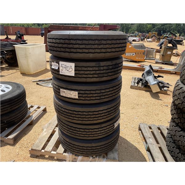 FIRESTONE 255/70R22.5 TIRES (6 EA)