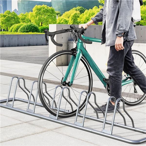 5-Compartment Bicycle Floor Rack (70inch Large Size) Bicycle Storage Stand/Holds 5 Bikes - New!
