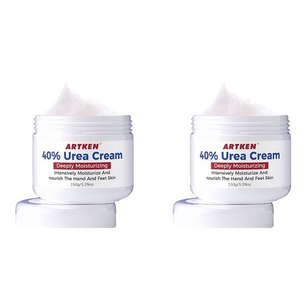 2 Boxes of Artken 42% Urea Cream (150g) Deeply Moisturizing Skin Cream for Dry/Cracked Skin - New