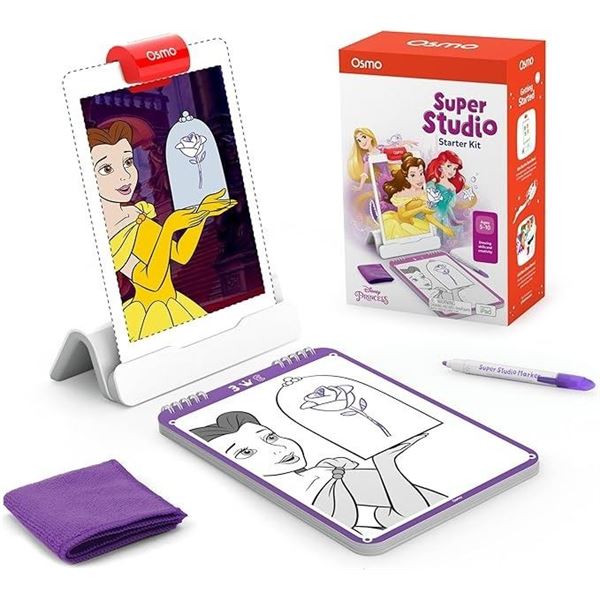 Disney Princess Osmo Super Studio Starter Kit for iPad - Develops Drawing Skills & Creativity - New!