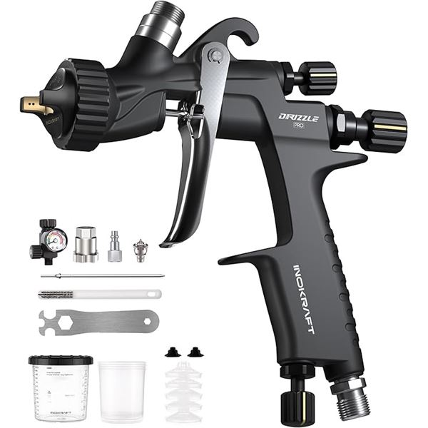 InoKraft Drizzle Pro LVLP Spray Gun - Ultra-Light Professional 340g Paint Spray Gun - NEW SEALED!