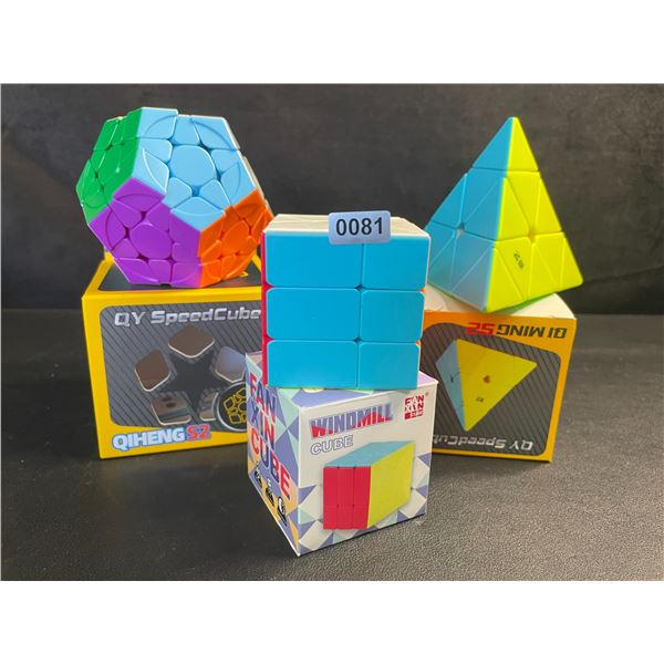 3-Pack Speed Cube Set - Rubix Speed Cube Puzzles; Assorted Designs - New