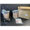 Image 6 : Set of 2 Rustic Farmhouse Design Rattan Hanging Wall Sconce Lights (Plug-In Design) - New!