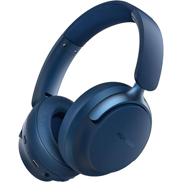 Rorsou B8 Wireless Bluetooth Over-Ear Headphones - 50HR Playtime, Deep Bass, Lightweight - NEW