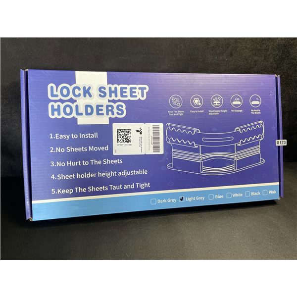 Locking Bed Sheet Holders - Keeps Bed Sheets Tight/Secure; Easy to Install - New!