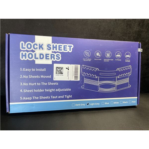Locking Bed Sheet Holders - Keeps Bed Sheets Tight/Secure; Easy to Install - New!