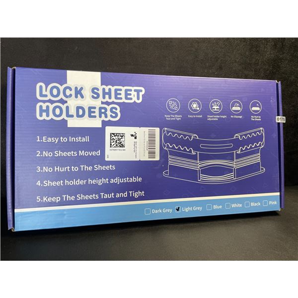 Locking Bed Sheet Holders - Keeps Bed Sheets Tight/Secure; Easy to Install - New!