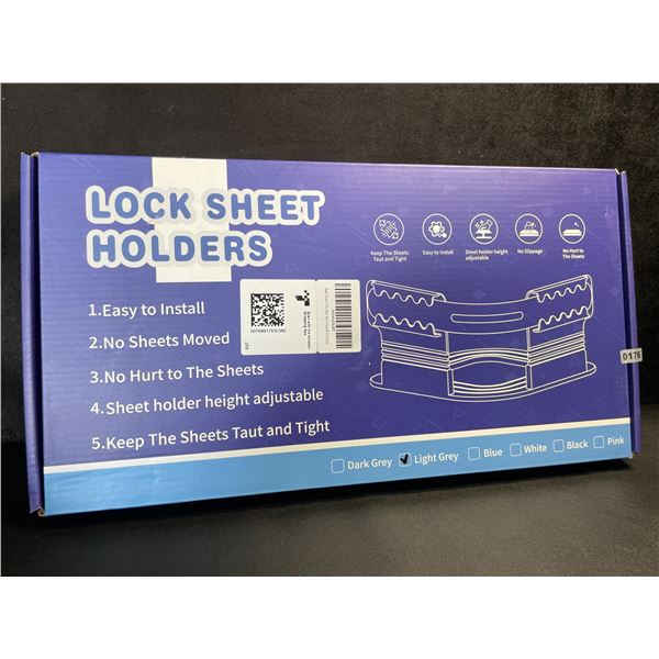 Locking Bed Sheet Holders - Keeps Bed Sheets Tight/Secure; Easy to Install - New!