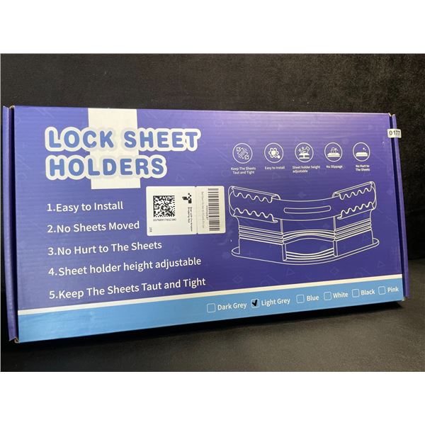 Locking Bed Sheet Holders - Keeps Bed Sheets Tight/Secure; Easy to Install - New!