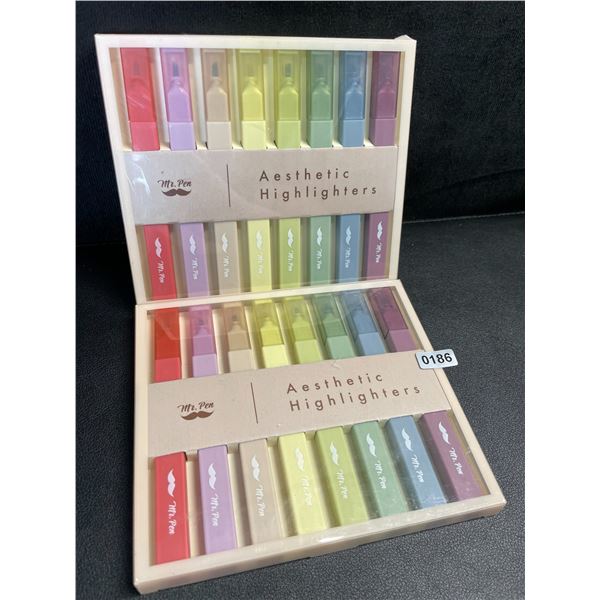 2 Packs (16PCS Total) Mr.Pen Aesthetic Highlighters (8PCS Each) - New!