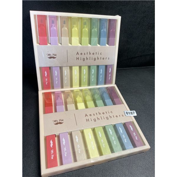 2 Packs (16PCS Total) Mr.Pen Aesthetic Highlighters (8PCS Each) - New!