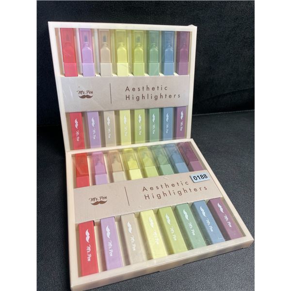 2 Packs (16PCS Total) Mr.Pen Aesthetic Highlighters (8PCS Each) - New!