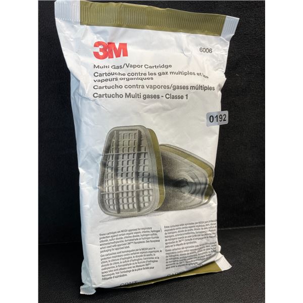3M 2Pack Respirator Cartridge 6006; Protects Against Organic Vapors, Acid Gases, Ammonia - New