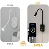Image 4 : Enuotek Flexible LED Wall-Mount Reading Light/Bedside Light w/ USB Charging Base; Touch Control; New