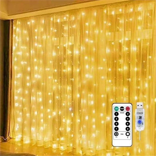 3 Packs LED Fairy Lights/String Lights with Remote Control - Warm White - 9.8FT Each - New