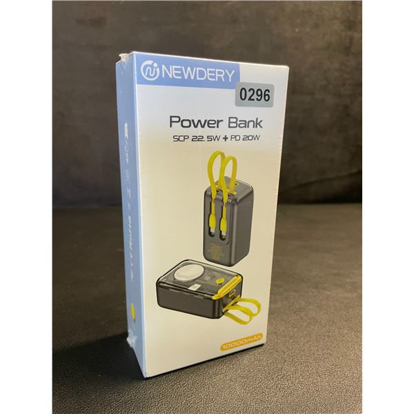 10,000mAh Portable Power Bank/Charger with Built-In Charge Cords & Apple Watch Charger - New Sealed!