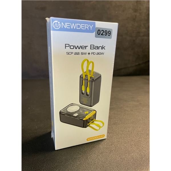 10,000mAh Portable Power Bank/Charger with Built-In Charge Cords & Apple Watch Charger - New Sealed!