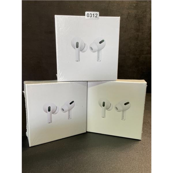Lot of 3 Air-Pod Style Wireless Earbuds with Charging Cases - New Sealed!