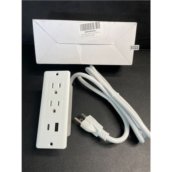 Recessed Power Strip with Type-C Fast Charging Port - New