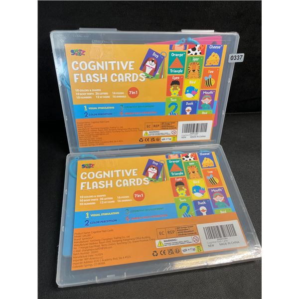2 Boxes of Cognitive Flashcards for Toddlers - Teaches Colors, Shapes, Foods, Animals, Letters, etc.