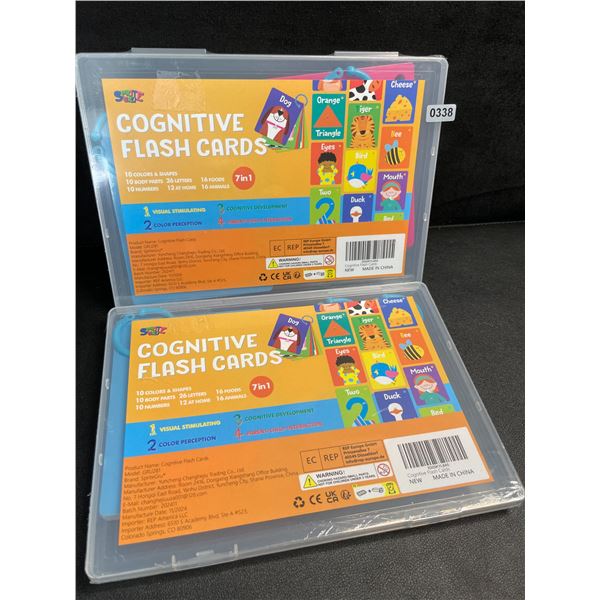 2 Boxes of Cognitive Flashcards for Toddlers - Teaches Colors, Shapes, Foods, Animals, Letters, etc.