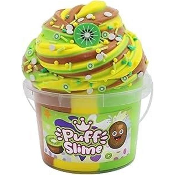 Soft Puff Slime Kit - Non-Sticky/Mess-Free Slime Toy Kit - Kiwi Fruit (Scented) Super-Stretchy! New