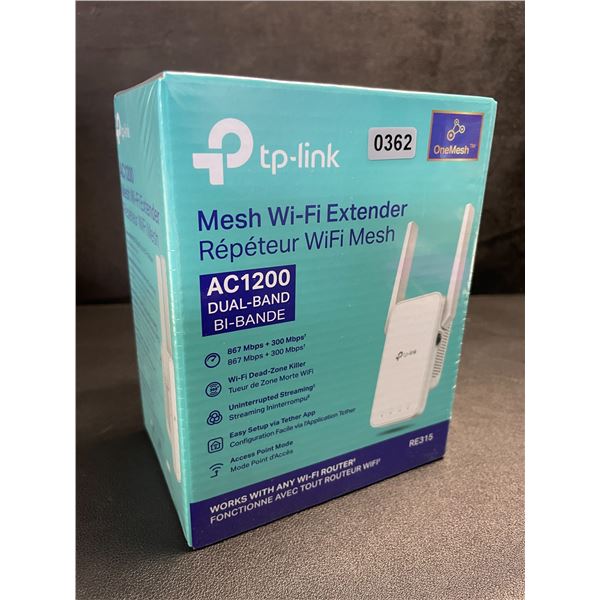 TP-Link AC1200 Mesh Wi-Fi Extender/WiFi Booster - Works with Any WiFi Router - New Sealed!