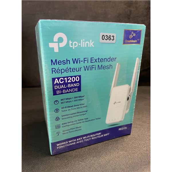 TP-Link AC1200 Mesh Wi-Fi Extender/WiFi Booster - Works with Any WiFi Router - New Sealed!