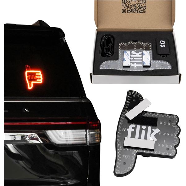 FLIK Car Window Thumbs Up & Down Light for Back Window - Funny Car Light; Easy to Install - New