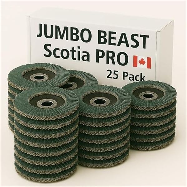 25-Pack of 4.5" Flap Discs/Angle Grinder Sanding Discs - New SEALED!