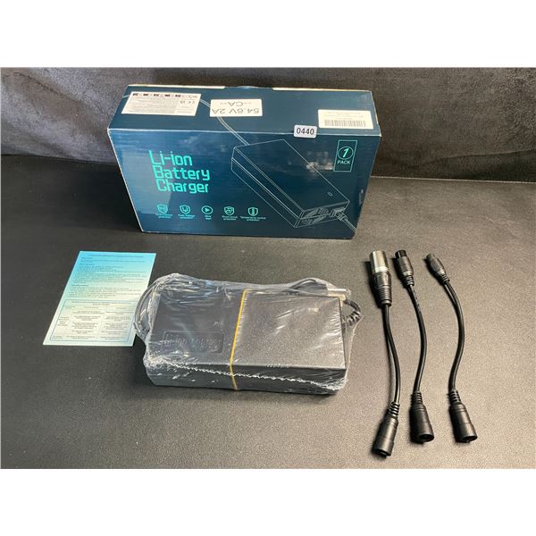 42V 2A Li-Ion Battery Charger with Assorted Plugs/Connectors - For E-Bikes/Scooters/etc. New!