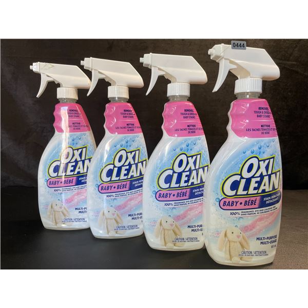 Lot of 4 OxiClean Multi-Purpose Stain Remover Sprays (651ml) Fragrance-Free/Dye-Free - New
