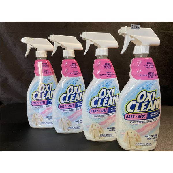 Lot of 4 OxiClean Multi-Purpose Stain Remover Sprays (651ml) Fragrance-Free/Dye-Free - New