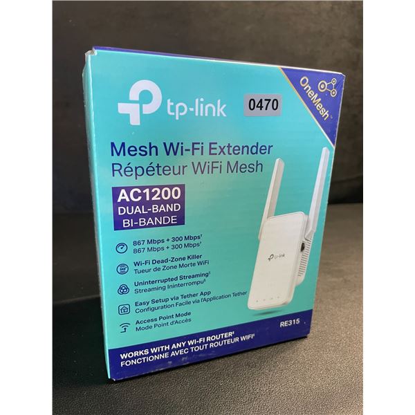 TP-Link AC1200 Mesh Wi-Fi Extender/WiFi Booster - Works with Any WiFi Router - New Sealed!