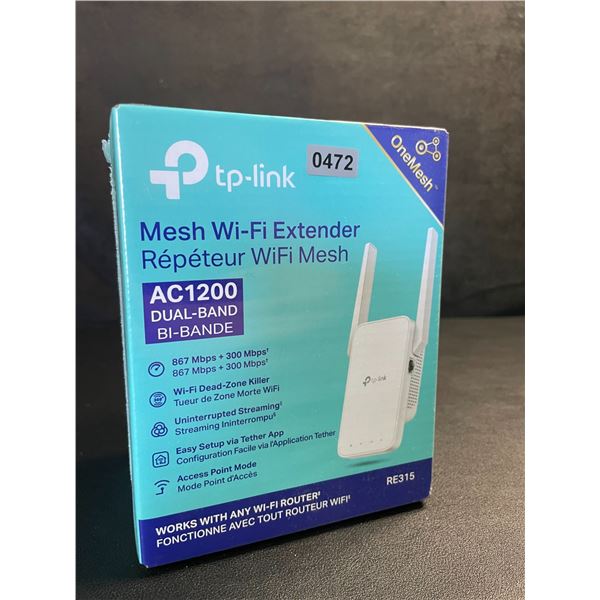 TP-Link AC1200 Mesh Wi-Fi Extender/WiFi Booster - Works with Any WiFi Router - New Sealed!