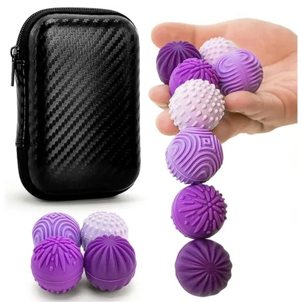 3 Boxes (6PCS Each) Magnetic Fidget Sensory Balls/Texture Sensory Toys with Storage Case - New