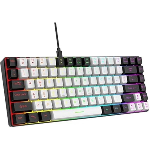 G84 RGB Backlit Gaming Keyboard - Compact Wired Mechanical Computer Keyboard - New