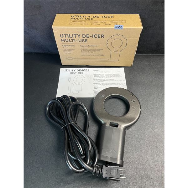 Multi-Use Utility De-Icer Tool - Great for Bird Baths, Water Buckets, Livestock/Animal Water - New
